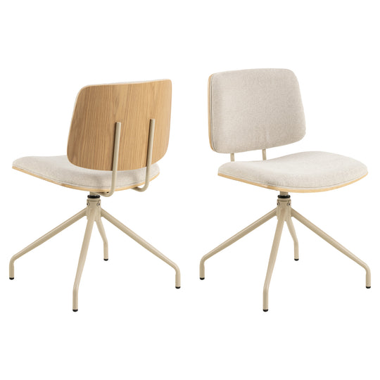 Forma spisebordsstol, Drejefunktion | Stof/Eg