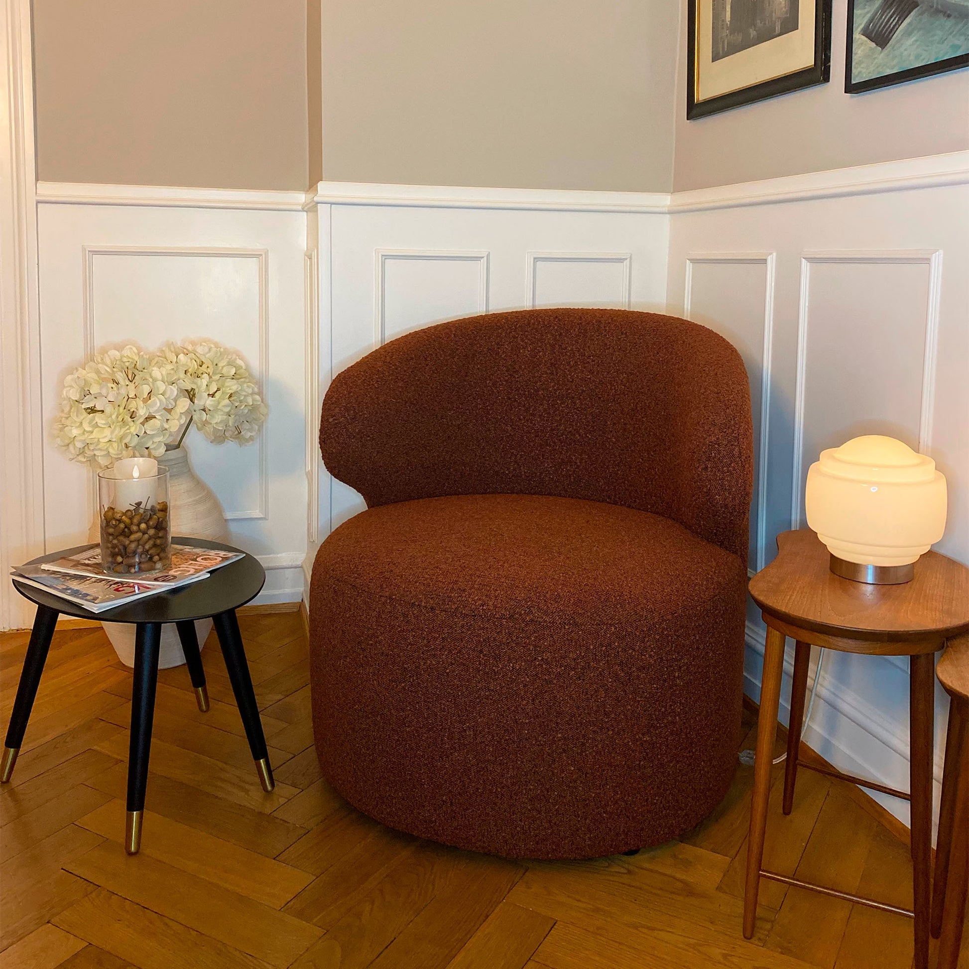 Monaco lænestol, kobber - Møbelkompagniet