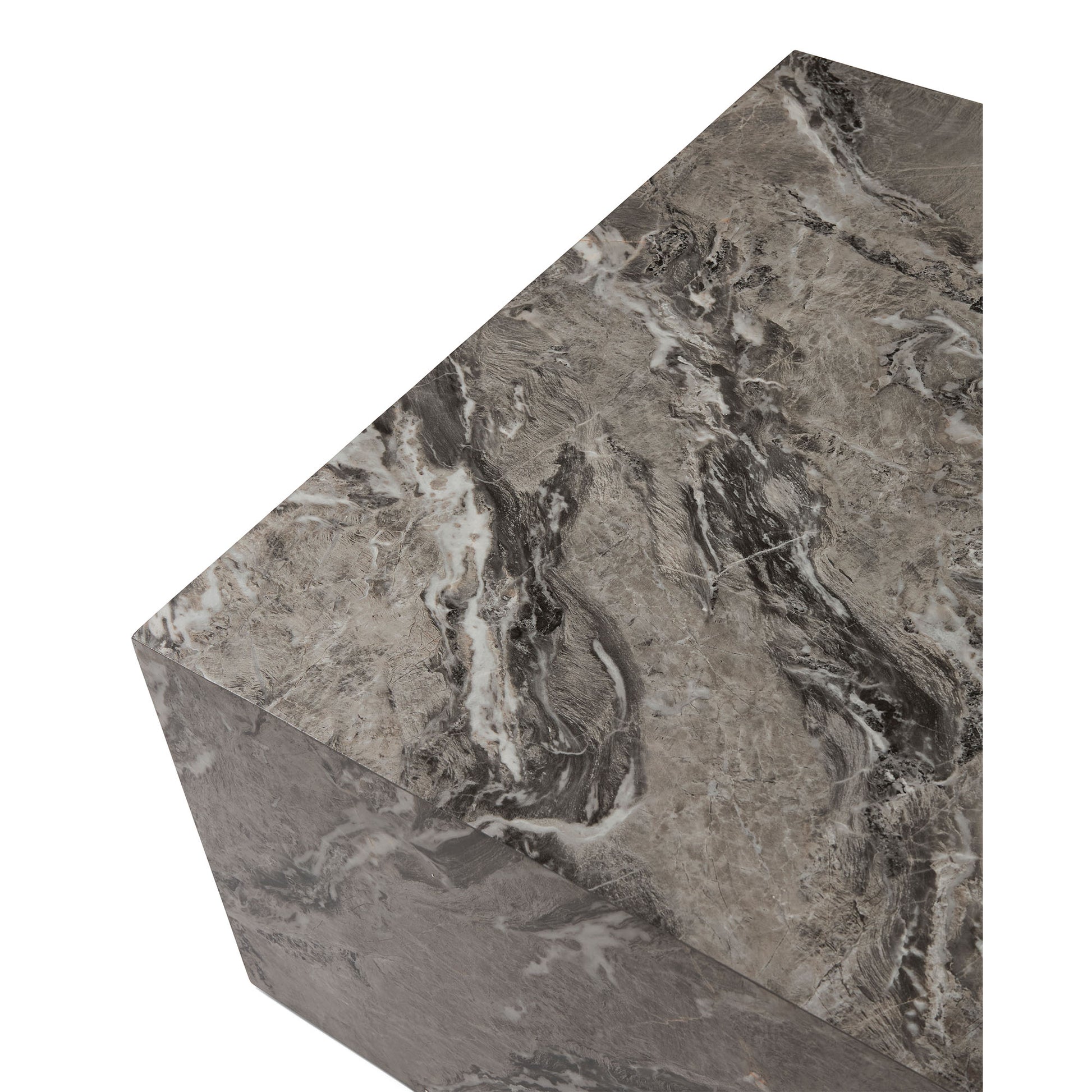 Dice sofabord, marmorlook | 80x60 - Møbelkompagniet