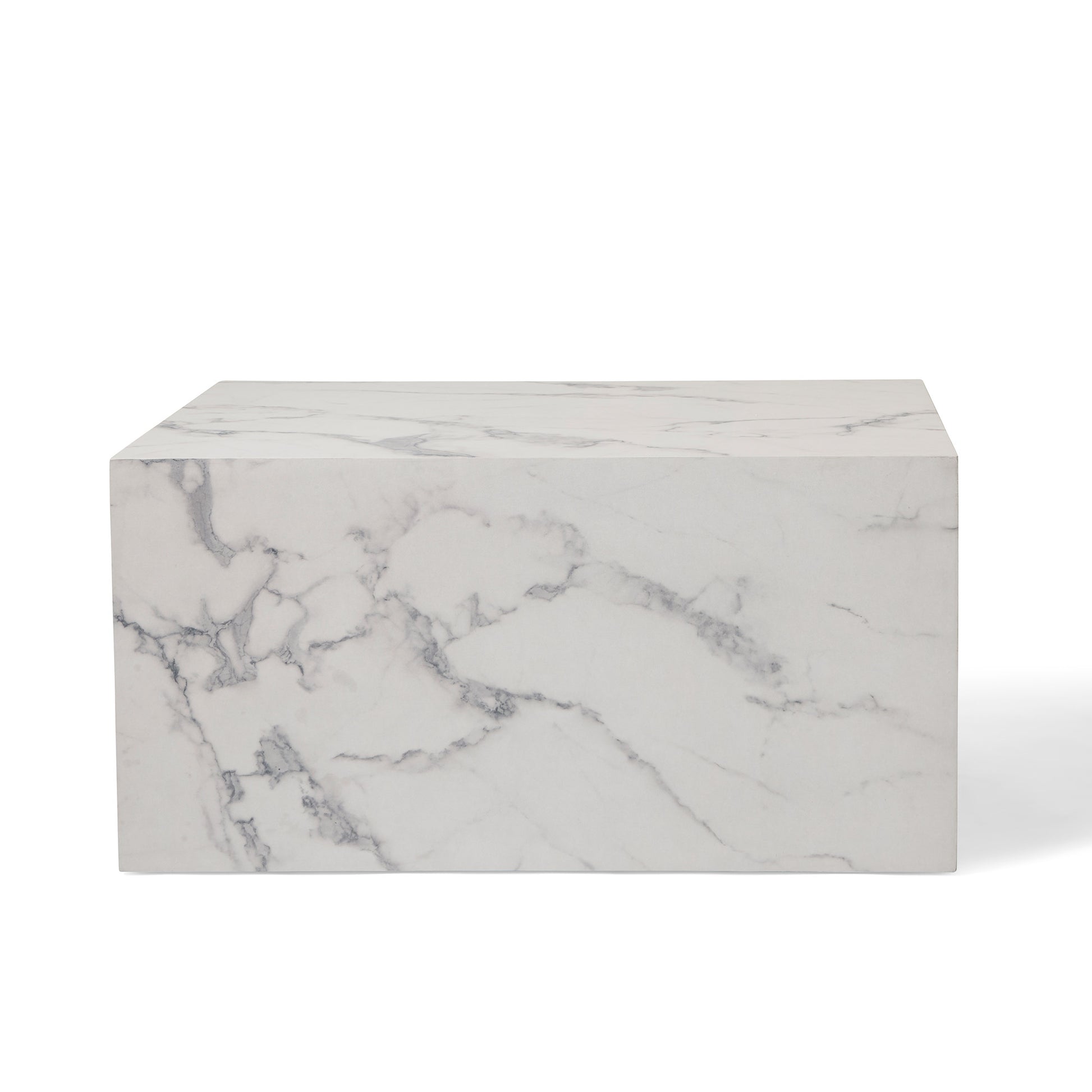 Dice sofabord, marmorlook | 80x60 - Møbelkompagniet