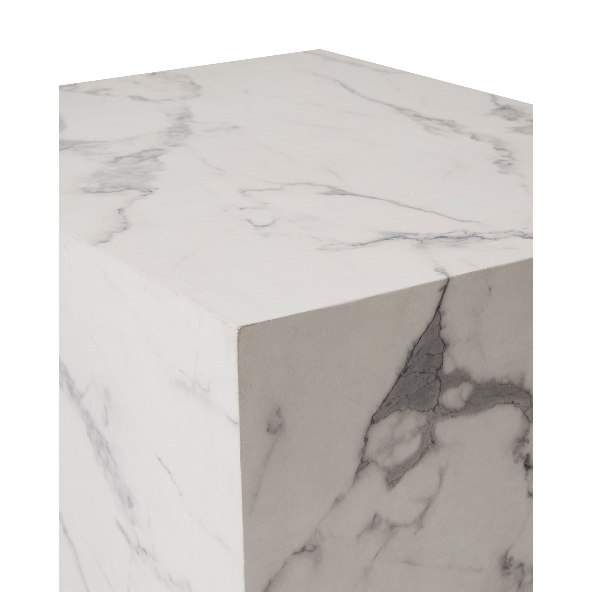 Dice sofabord, marmorlook | 80x60 - Møbelkompagniet