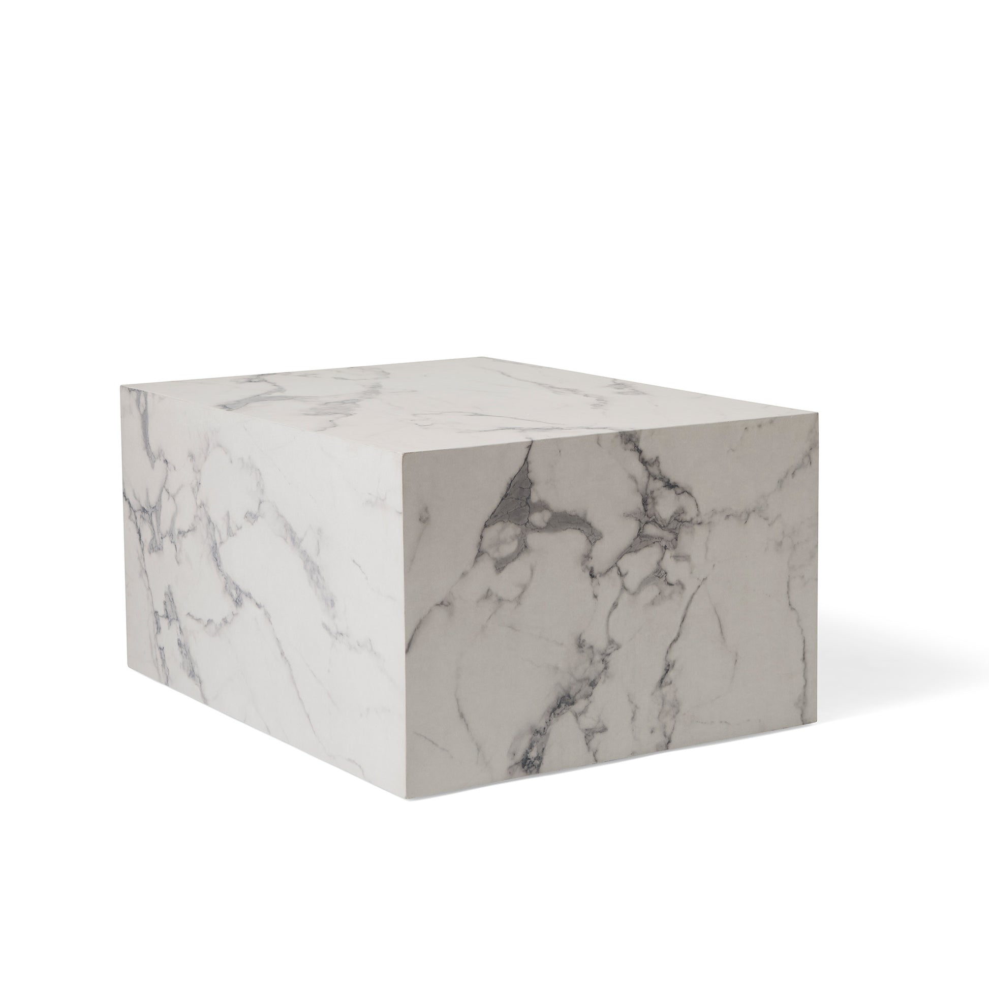 Dice sofabord, marmorlook | 80x60 - Møbelkompagniet