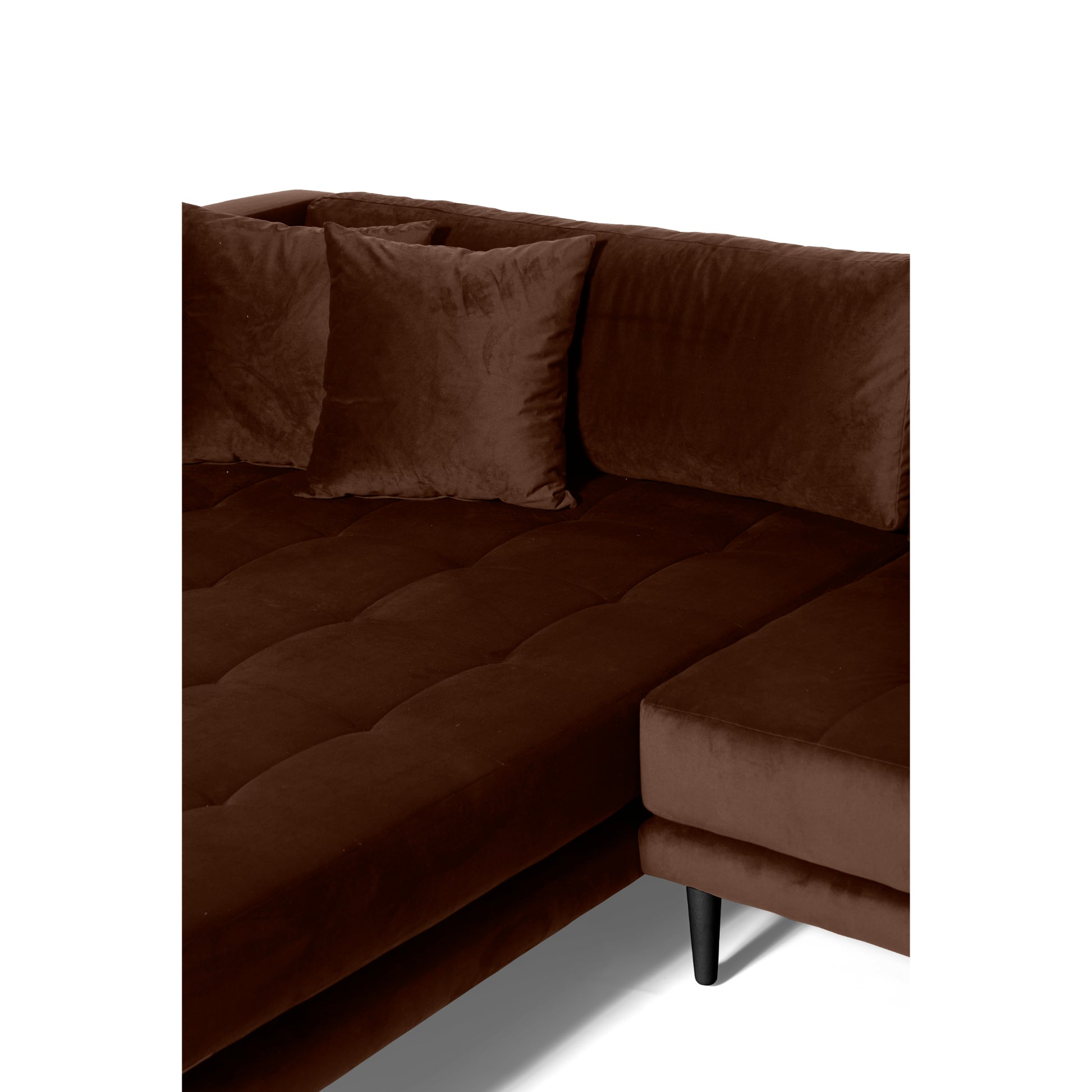 Cali venstrevendt U-sofa, velour - Møbelkompagniet