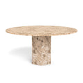 Naxos spisebord, latte marmor | Ø150