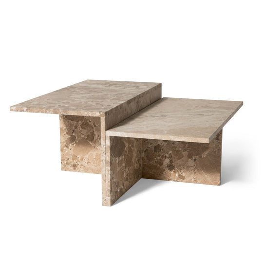 Velasca sofabordssæt, latte marmor | 90x90