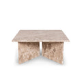 Vega sofabord, latte marmor | 90x90