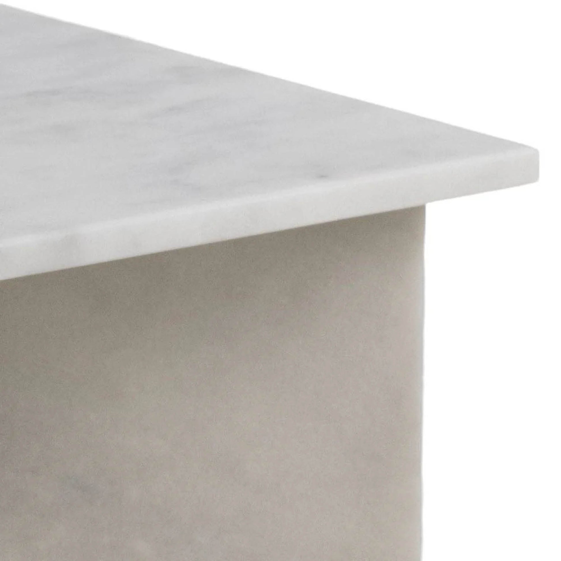 Vega sofabord, hvid marmor | 140x70 - Møbelkompagniet