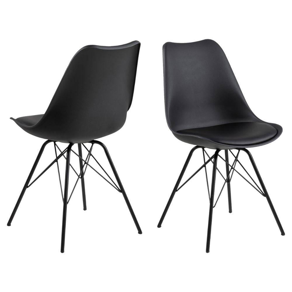 Eris Spisebordsstol, sort/sort - Møbelkompagniet