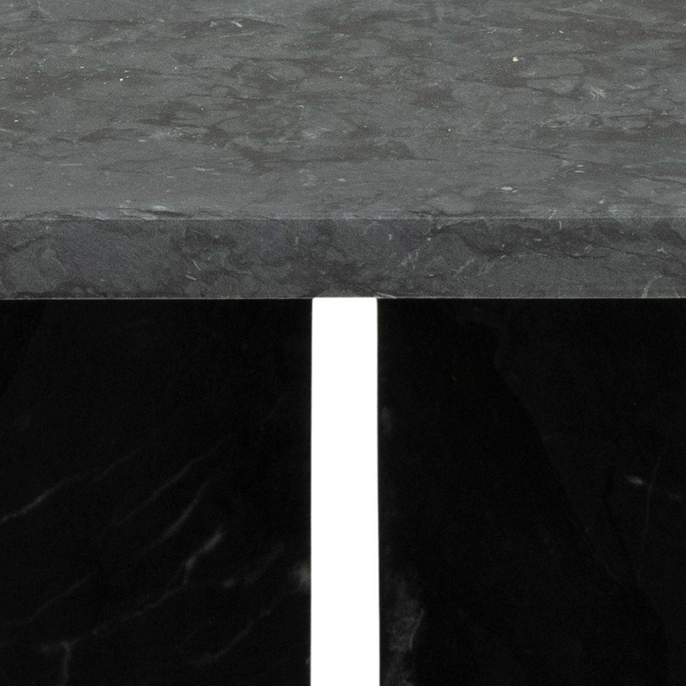 Vega sort marmor sofabord, 90x90 - Møbelkompagniet