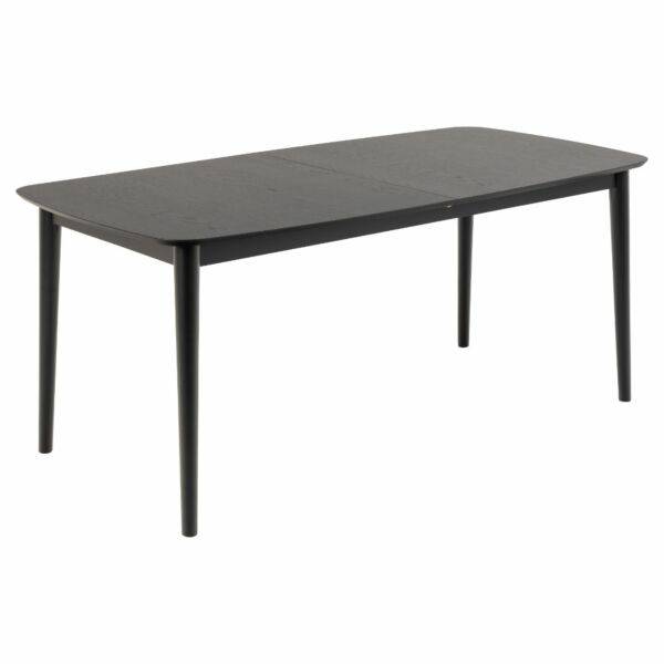 Montreux sort spisebord med udtræk 180/219x90 - Møbelkompagniet