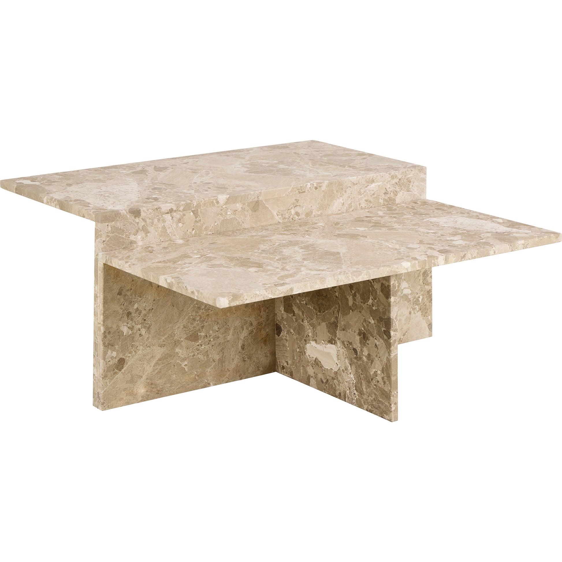 Velasca sofabordssæt, latte marmor | 90x90 - Møbelkompagniet