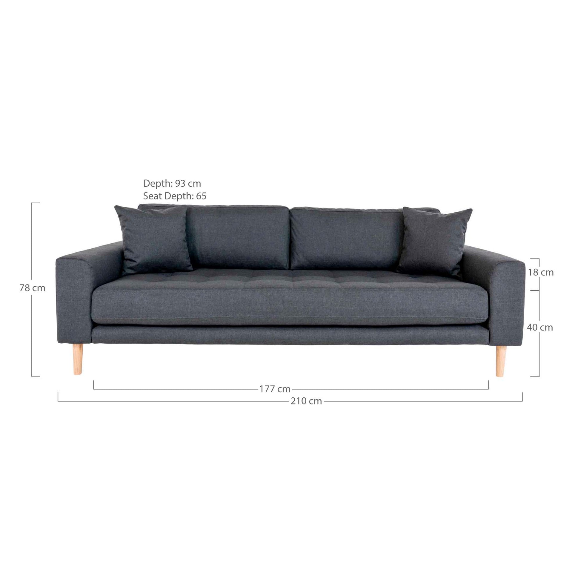 Lido 3 Personers sofa, stof - Møbelkompagniet