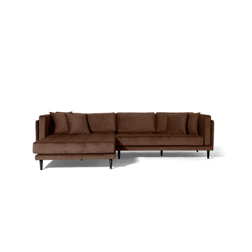 Cali venstrevendt chaiselong sofa, velour - Møbelkompagniet