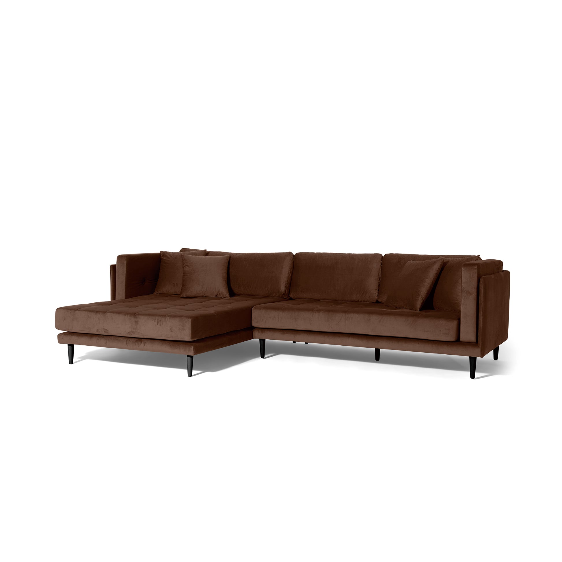 Cali venstrevendt chaiselong sofa, velour - Møbelkompagniet