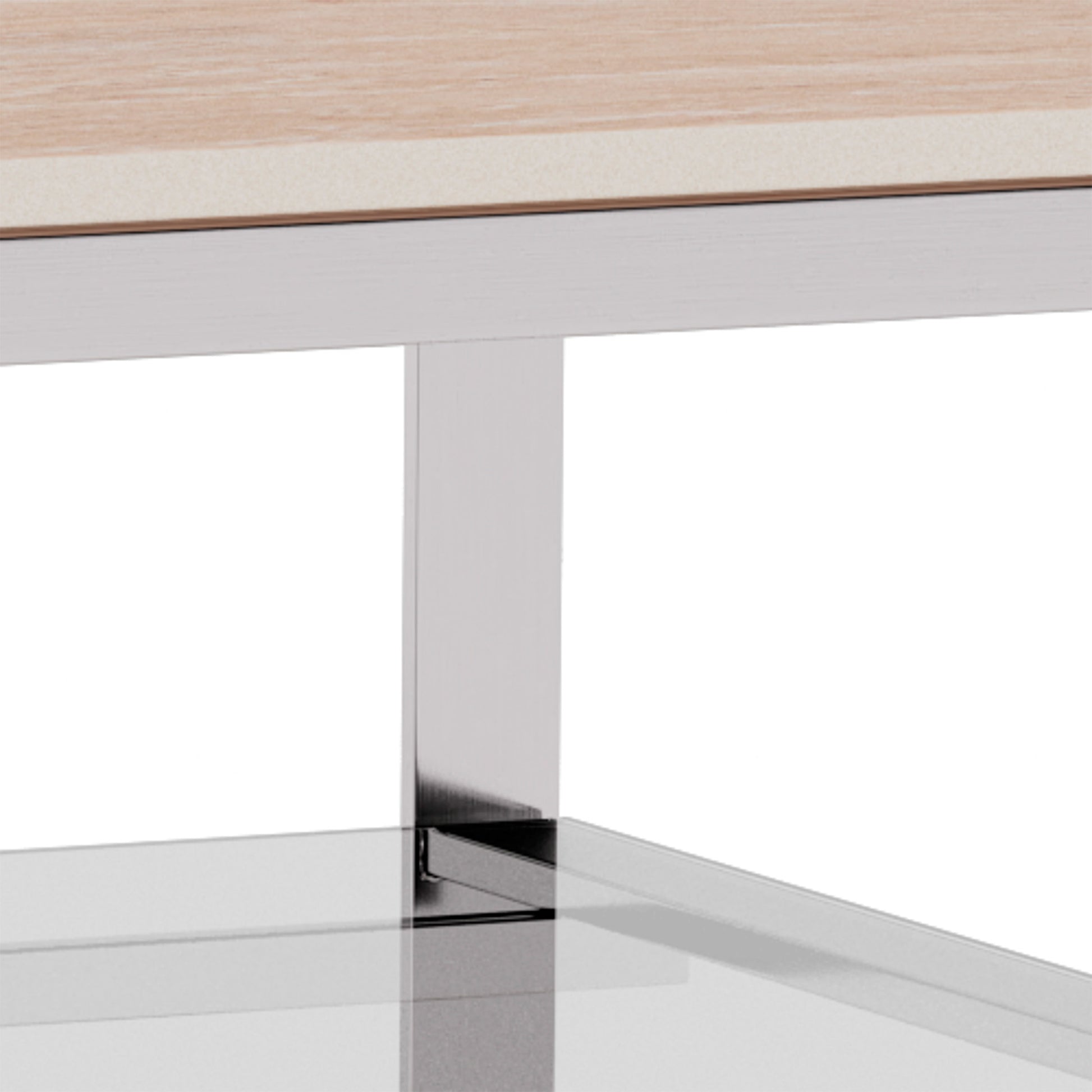 Strata sofabord, keramik travertin | Glas | 80x80 - Møbelkompagniet