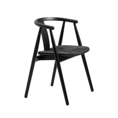 Relate spisebordsstol,  sort egetræ | flet