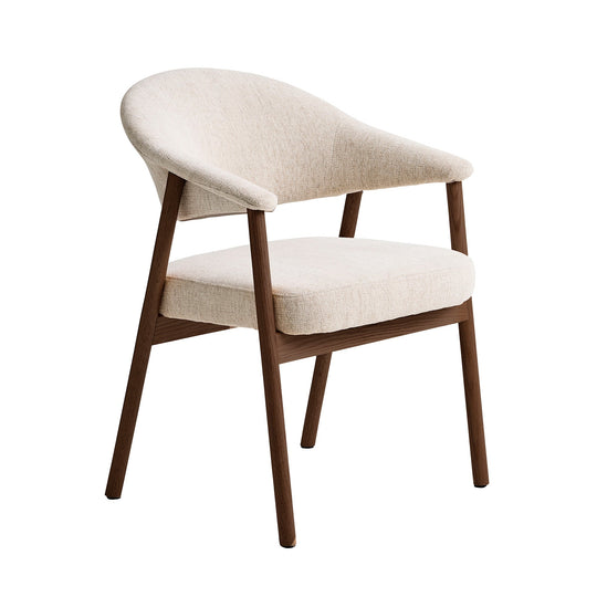 Elk spisebordsstol, røget egetræ | Stof