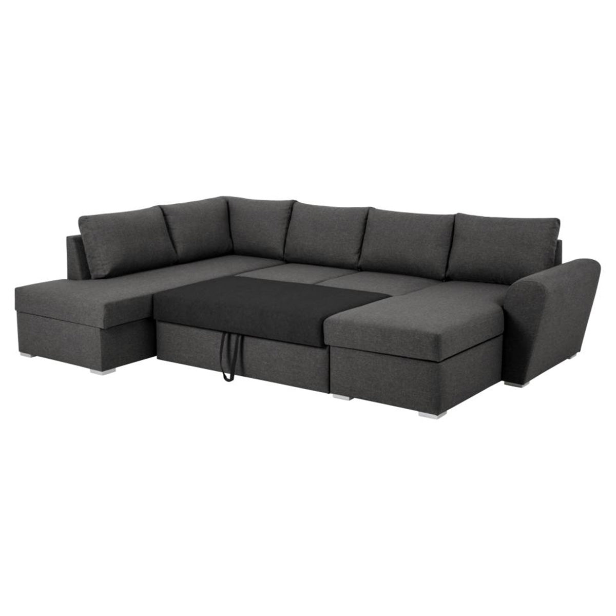 Billig Sovesofa Stanford LUX højrevendt u sofa, grå