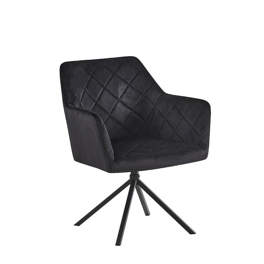 Sofia spisebordsstol, armlæn | drejefunktion | velour