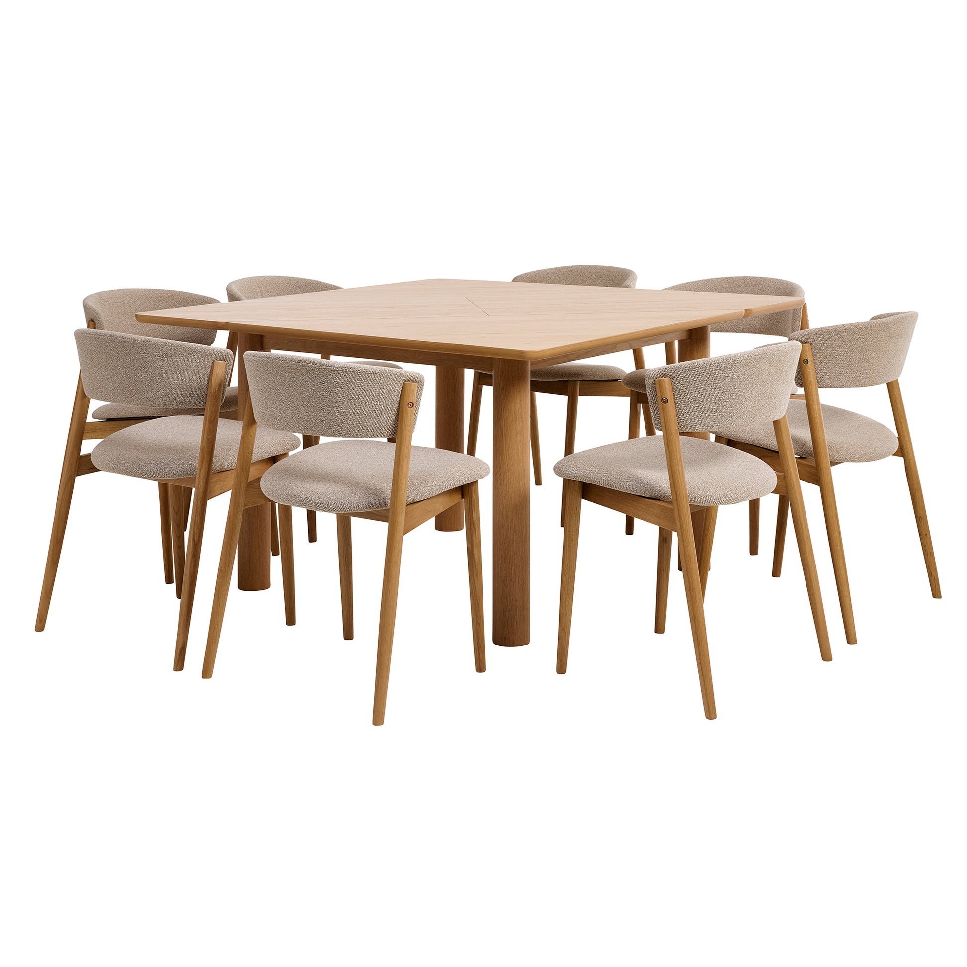 Askov spisebord, inkl. tillægsplade | 100/135x100 - Møbelkompagniet