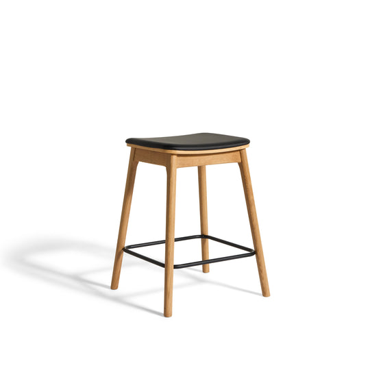 Balo counterstol, egetræ | PU læder