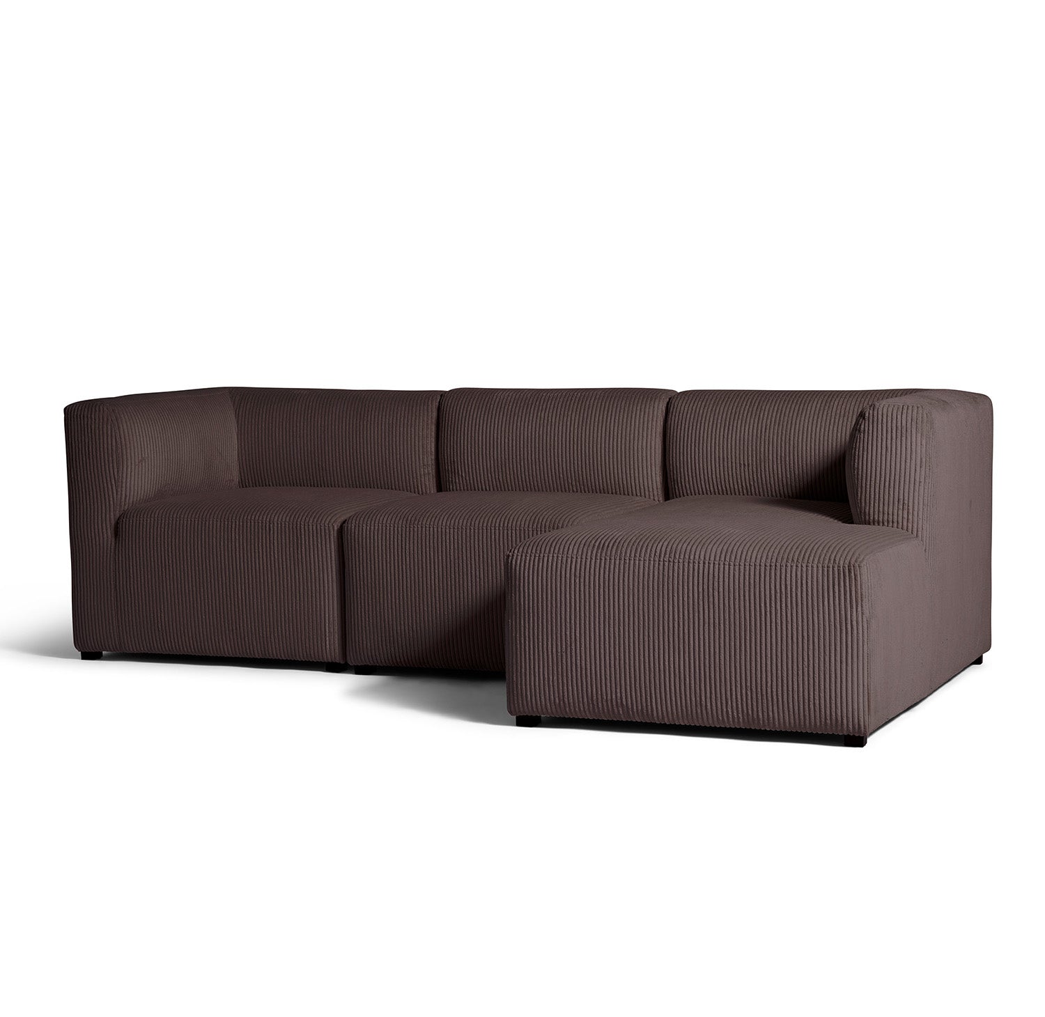 Roma chaiselong sofa højrevendt, fløjl - Møbelkompagniet