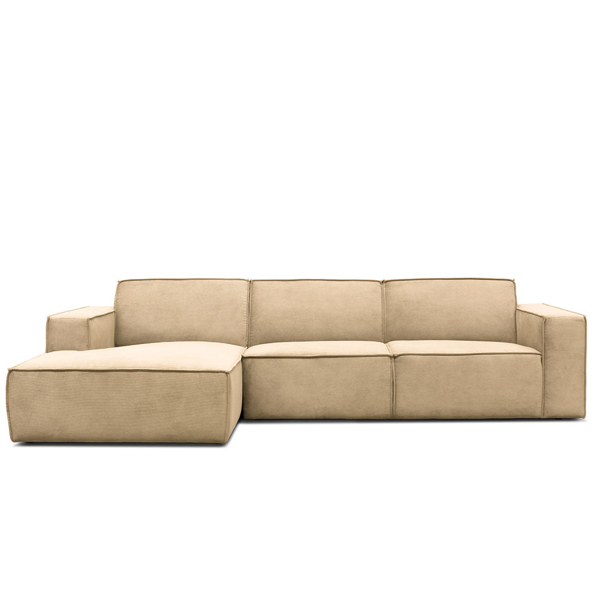 Lyon venstrevendt sofa med chaiselong, fløjl - Møbelkompagniet