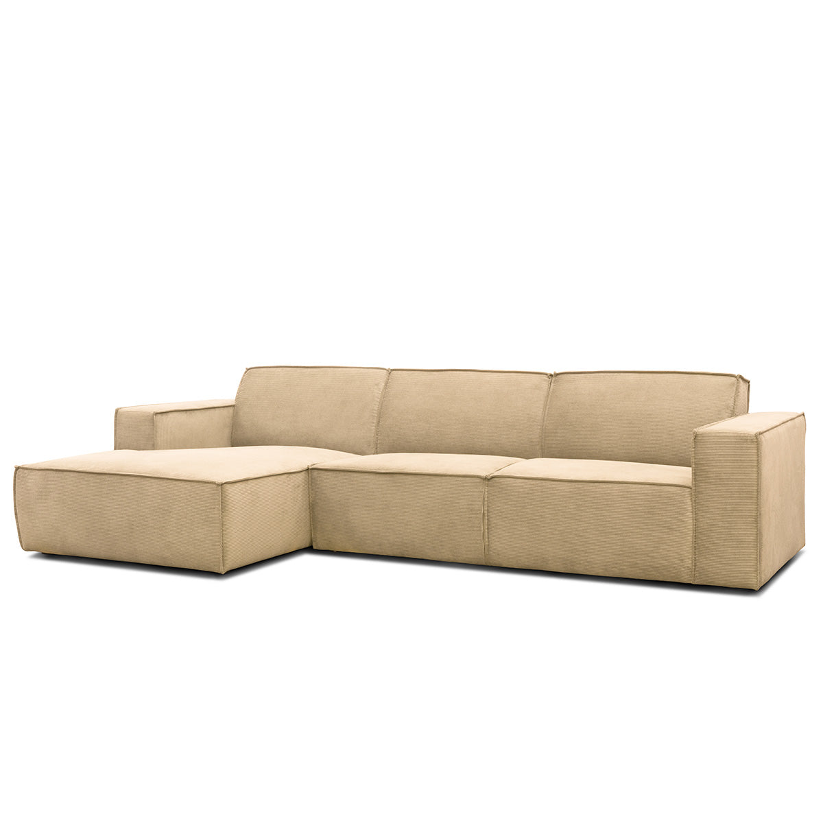 Lyon venstrevendt sofa med chaiselong, fløjl - Møbelkompagniet