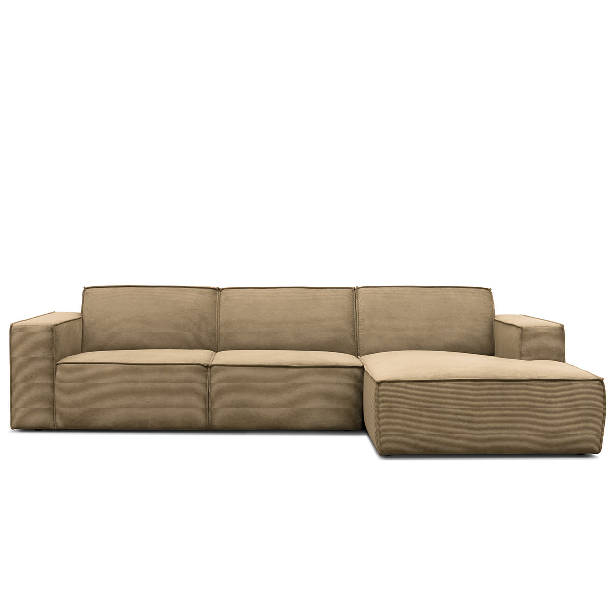 Lyon højrevendt sofa med chaiselong, fløjl - Møbelkompagniet