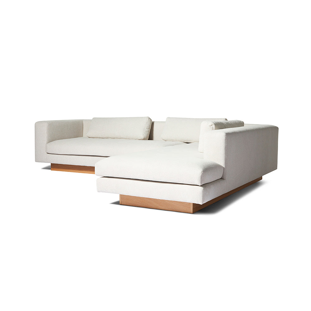 Manhattan chaiselong sofa højrevendt, Råhvid - Møbelkompagniet