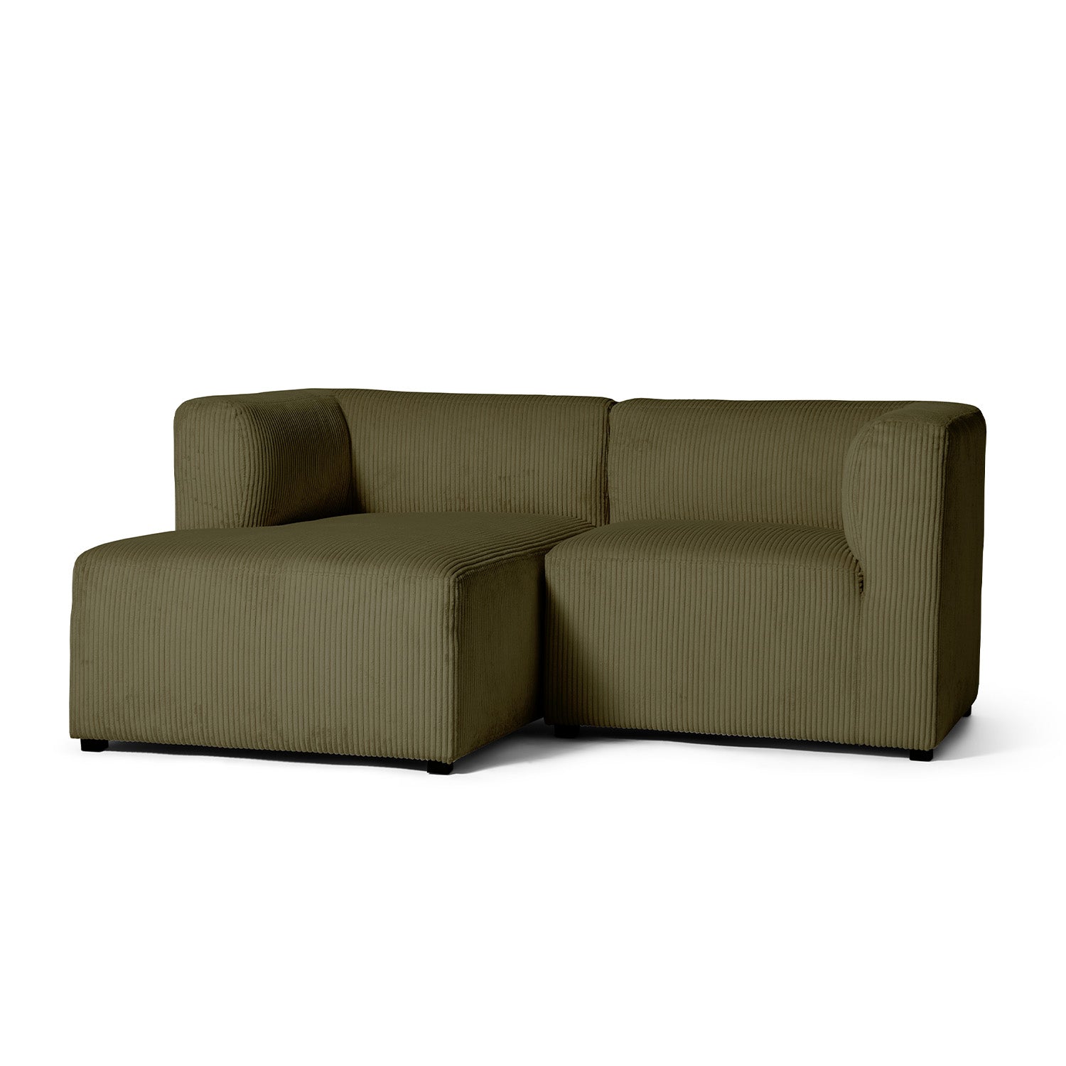 Roma lille chaiselong sofa venstrevendt, fløjl - Møbelkompagniet
