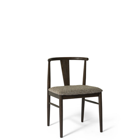 Mori spisebordsstol, røget egetræ | stof brun/beige