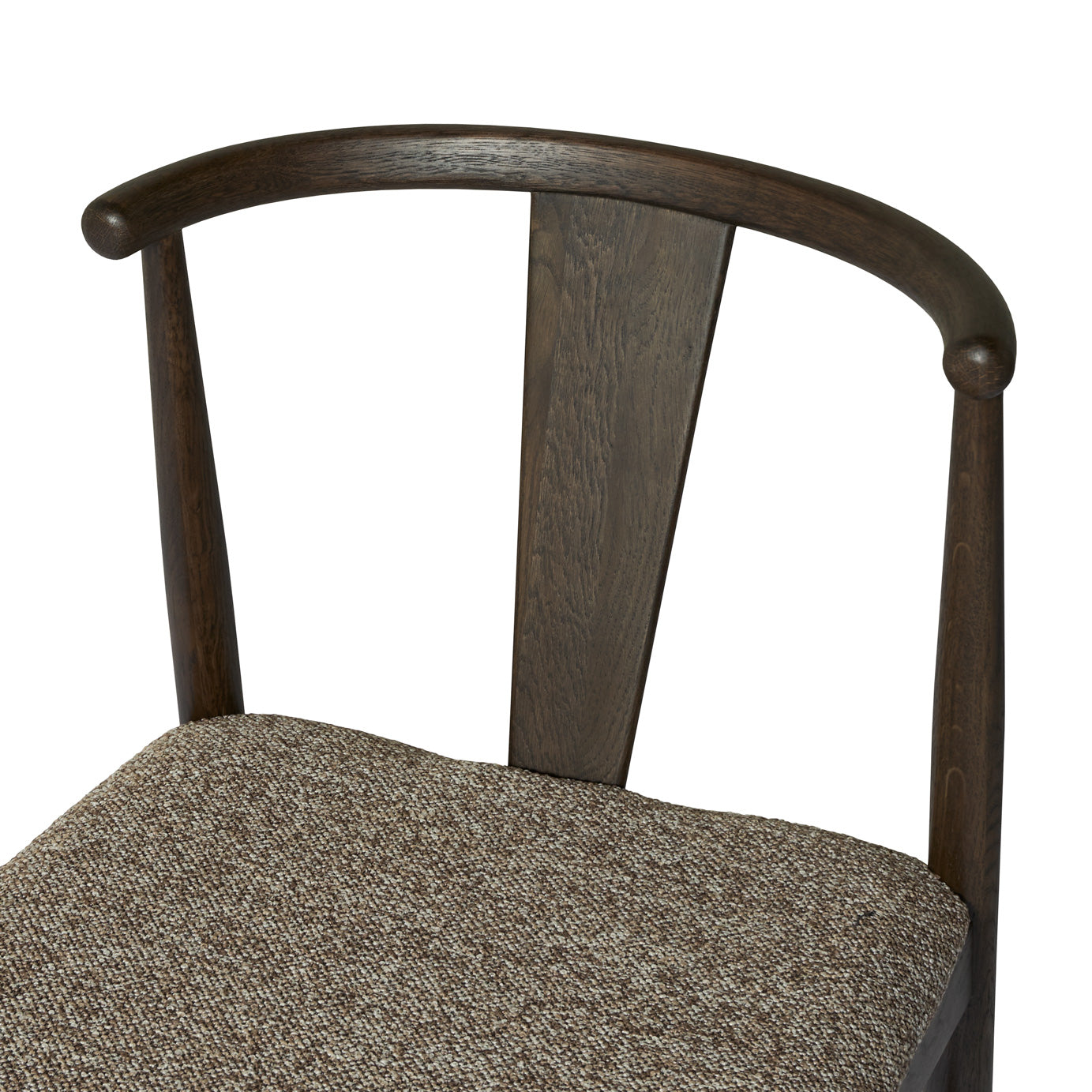 Mori spisebordsstol, røget egetræ | stof brun/beige - Møbelkompagniet