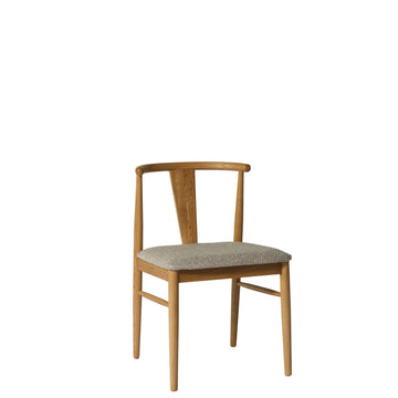 Mori spisebordsstol, egetræ | stof beige - Møbelkompagniet