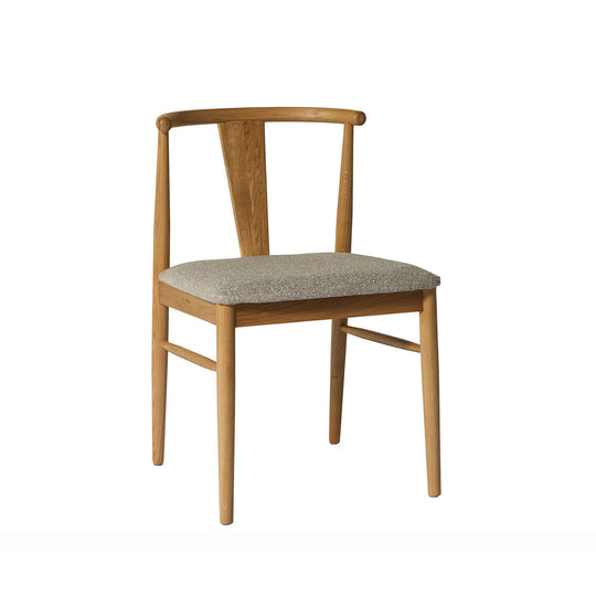 Mori spisebordsstol, egetræ | stof beige