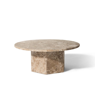 Naxos sofabord, latte marmor | Ø80xH32