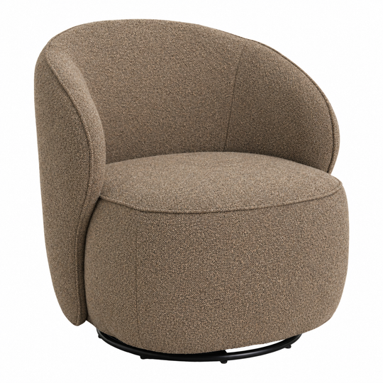 Nubo loungestol, Drejefunktion | Amiya Bouclé Brun