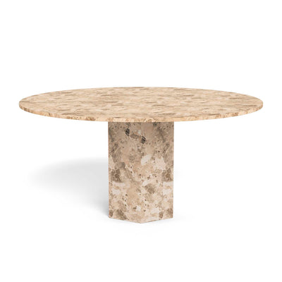 Naxos spisebord, latte marmor | Ø150
