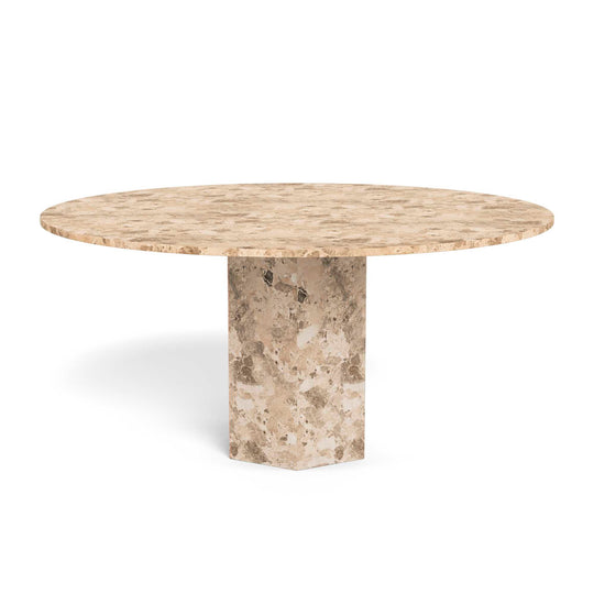 Naxos spisebord, latte marmor | Ø150