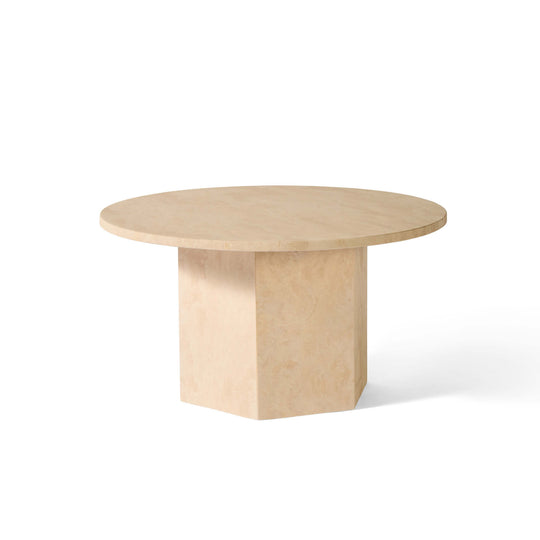 Naxos sofabord, travertin marmor | Ø80