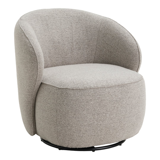 Nubo loungestol, Drejefunktion | Crush Bouclé Grå/Beige