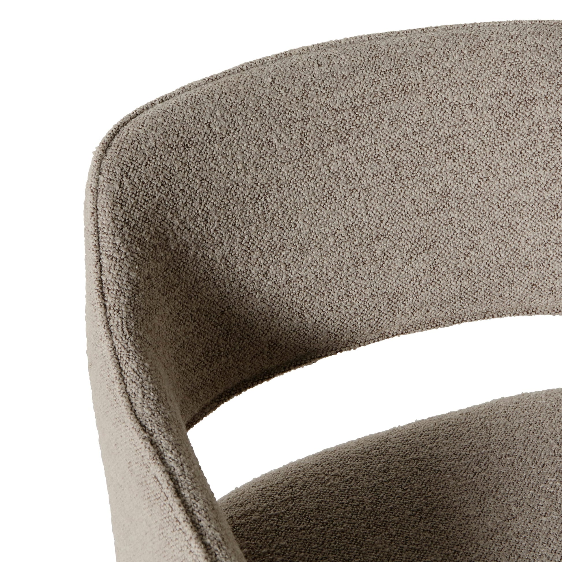 Plush spisebordsstol, Crush Bouclé Grå/Beige - Møbelkompagniet