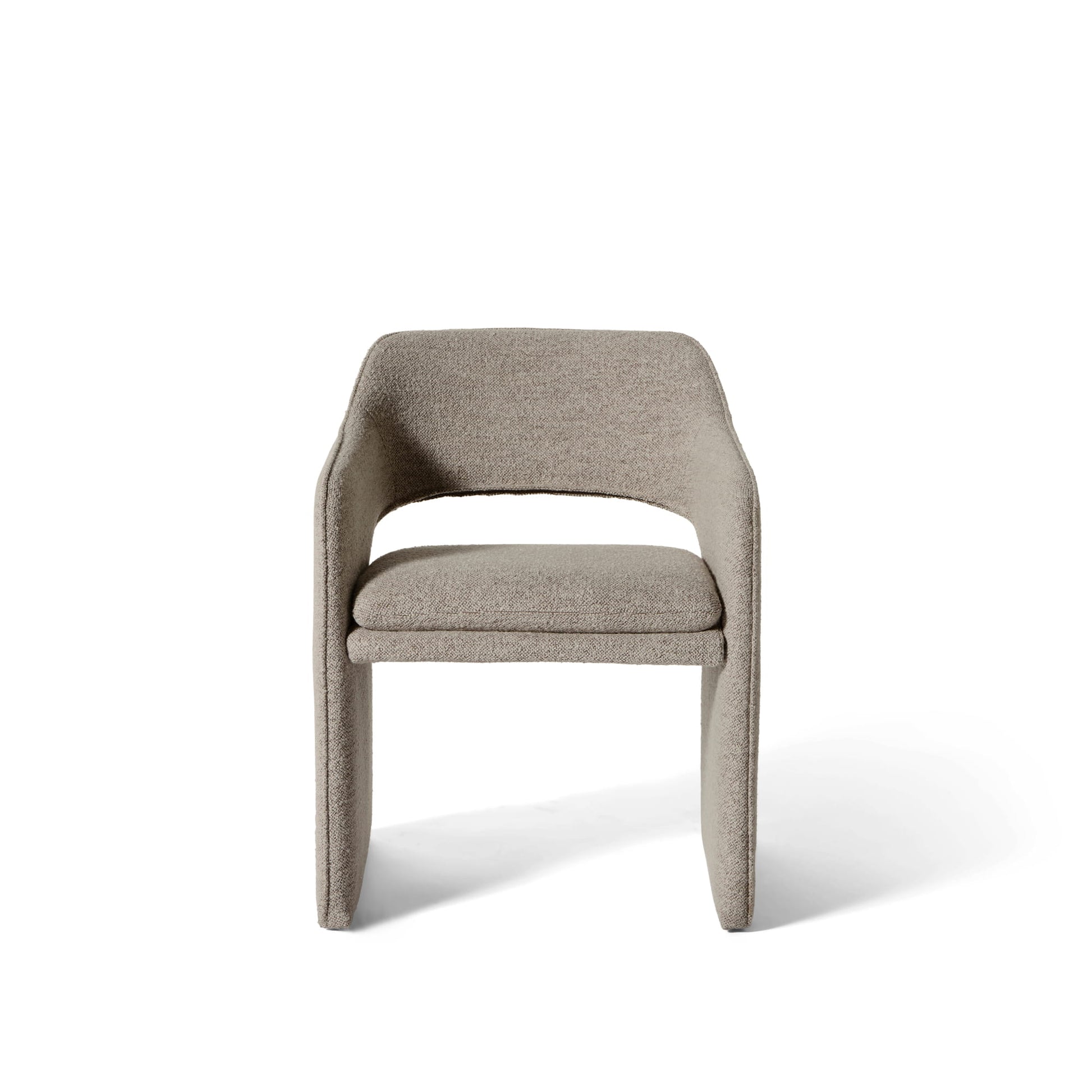 Plush spisebordsstol, Crush Bouclé Grå/Beige - Møbelkompagniet