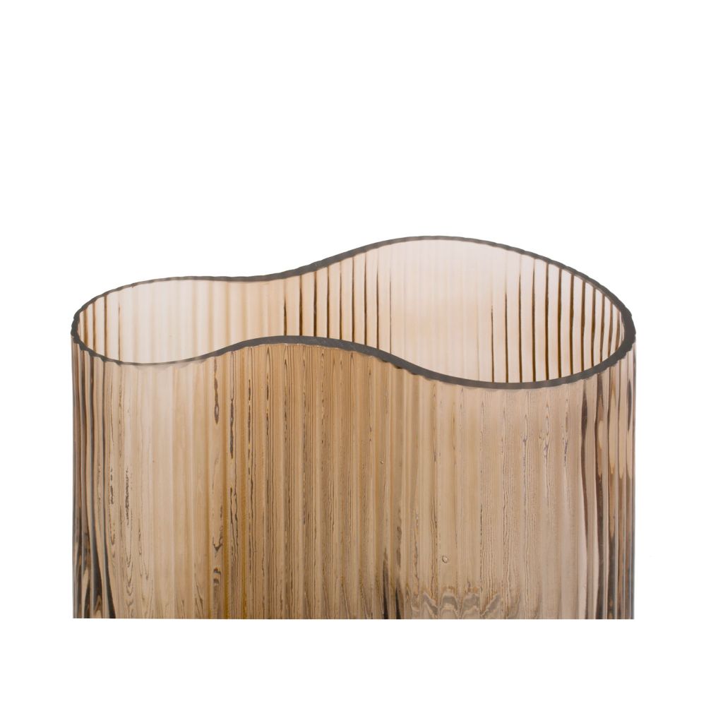 Allure Wave vase, sand/brun - Møbelkompagniet