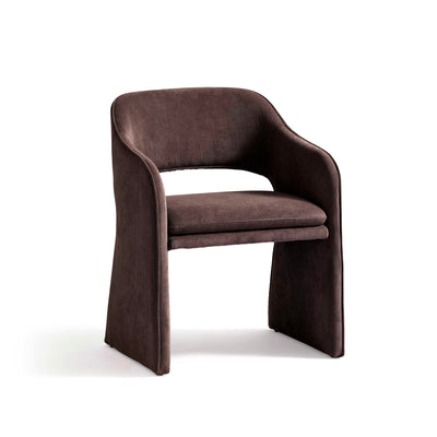 Plush spisebordsstol, Modern Fløjl Brun
