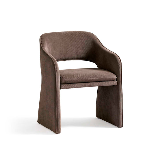 Plush spisebordsstol, Modern Fløjl Mørk Beige