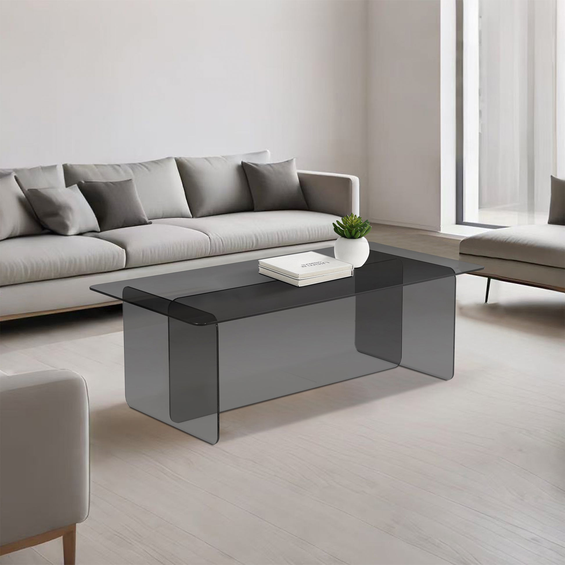 Vetro sofabord, glas | 120x60 - Møbelkompagniet