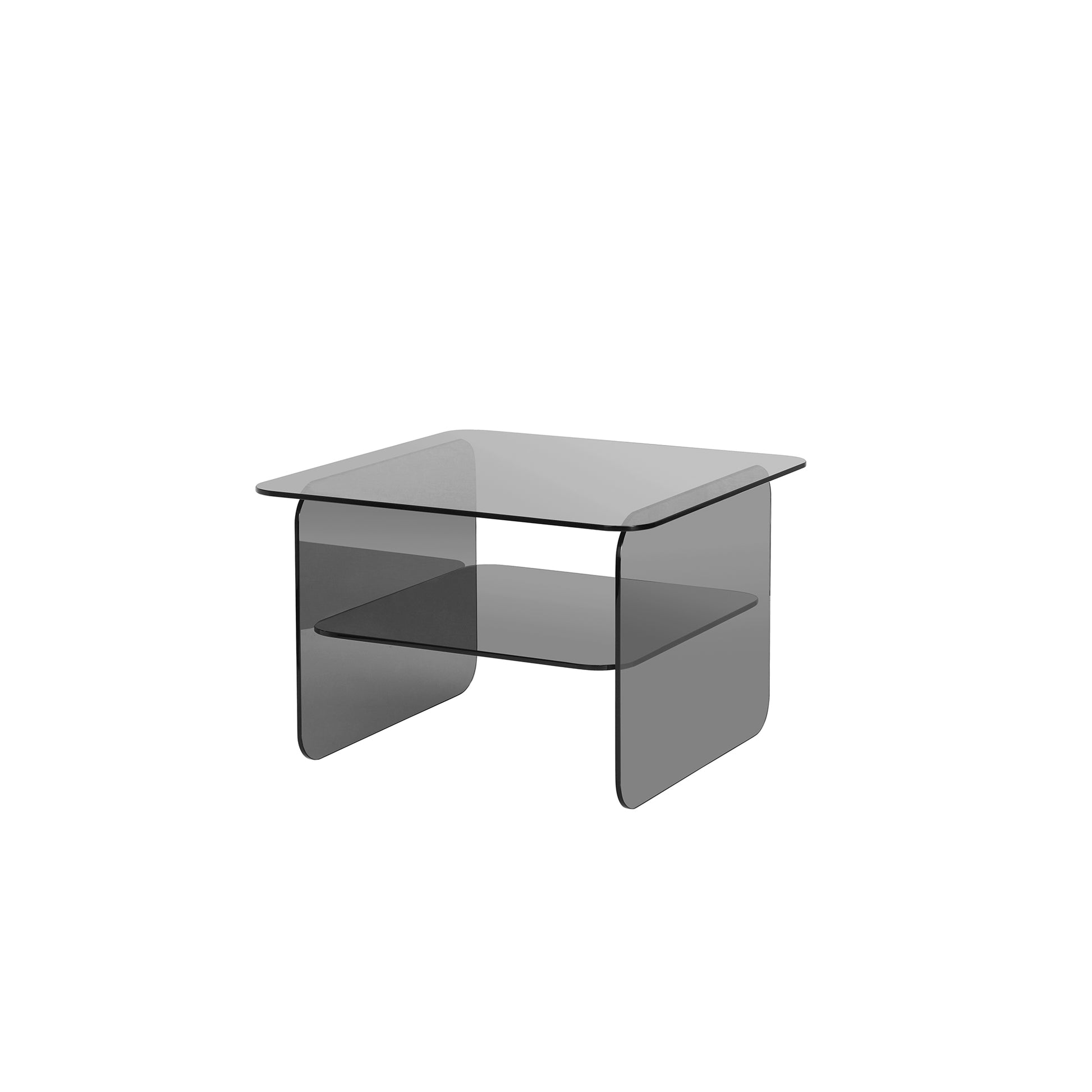Vetro hjørnebord, glas | 50x50 - Møbelkompagniet