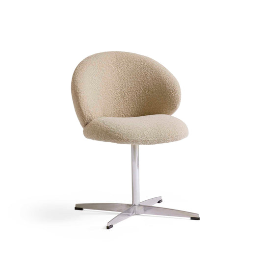 Swivo spisebordsstol, Drejefunktion | Amiya Bouclé Beige