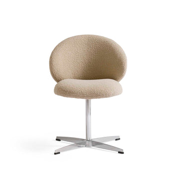 Swivo spisebordsstol, Drejefunktion | Amiya Bouclé Beige